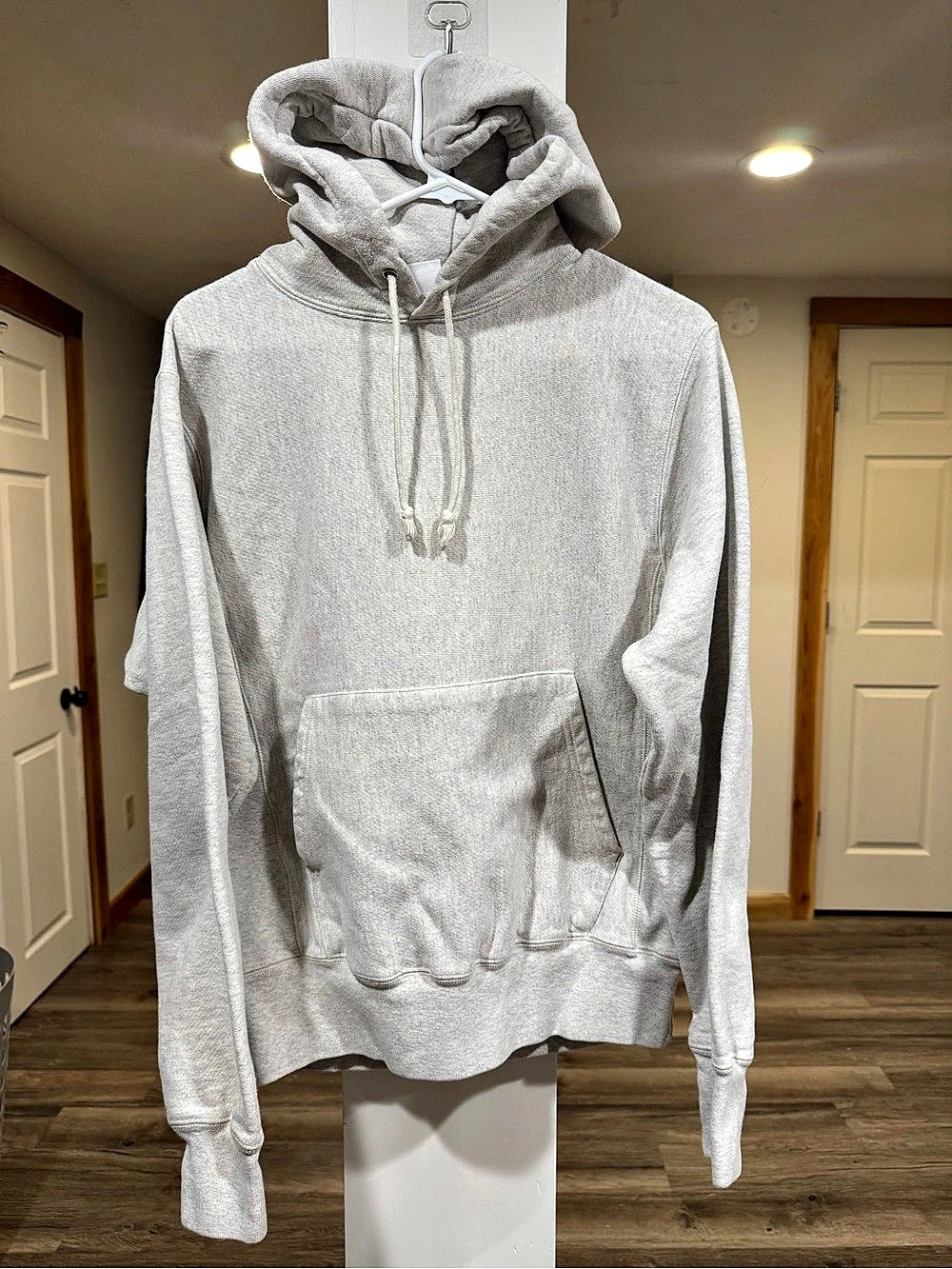 Champion Reverse Weave Pullover Hoodie Gray Small